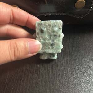 Natural Kiwi Jasper Carved Spongebob Crystal Figurine